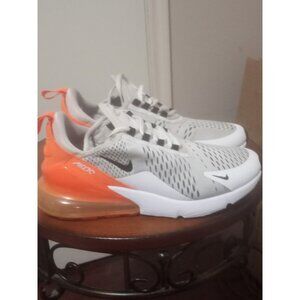 Nike Air Max 270 Shoes Womens Size 8 White Gray Orange Sneaker AH6789-104